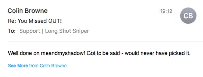 Long Shot Sniper testimonial desktop 43