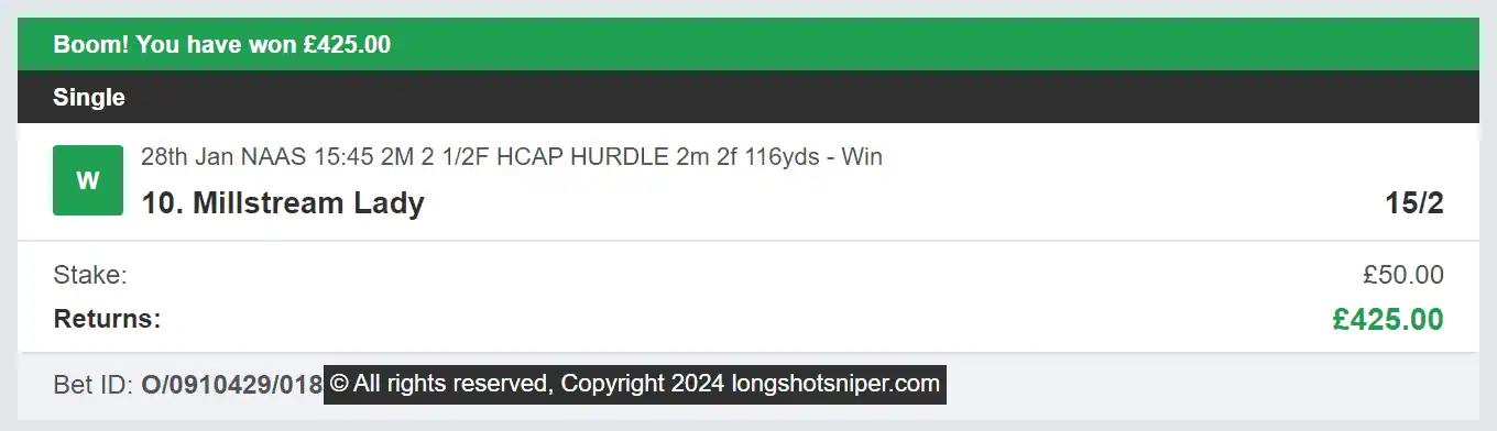Long Shot Sniper - Winner - 2024-01-28