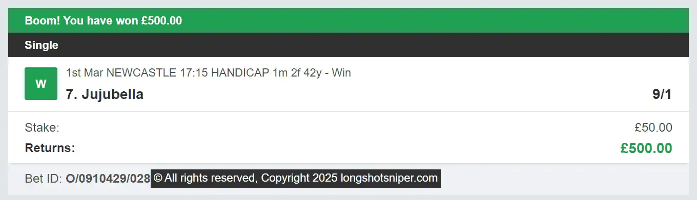 Long Shot Sniper - Winner - 2025-03-01